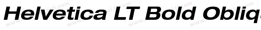 Helvetica LT Bold Oblique字体转换